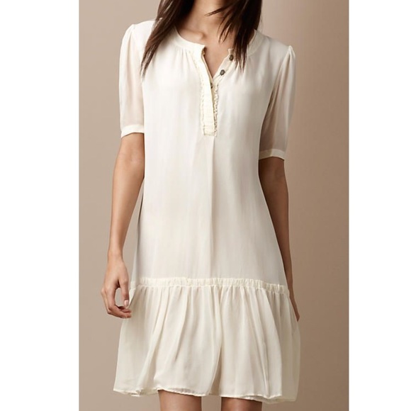Burberry Dresses & Skirts - ‼️SALE‼️Burberry Brit Silk Peplum Front Dress